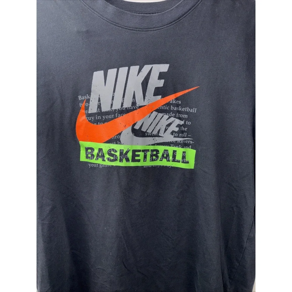 MENS NIKE AIR TSHIRT SZ Large Black Basketball Tee